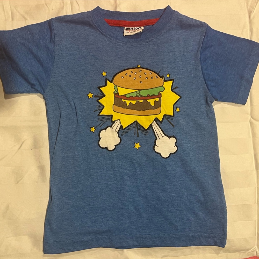 Mish Boys blue burger shirt